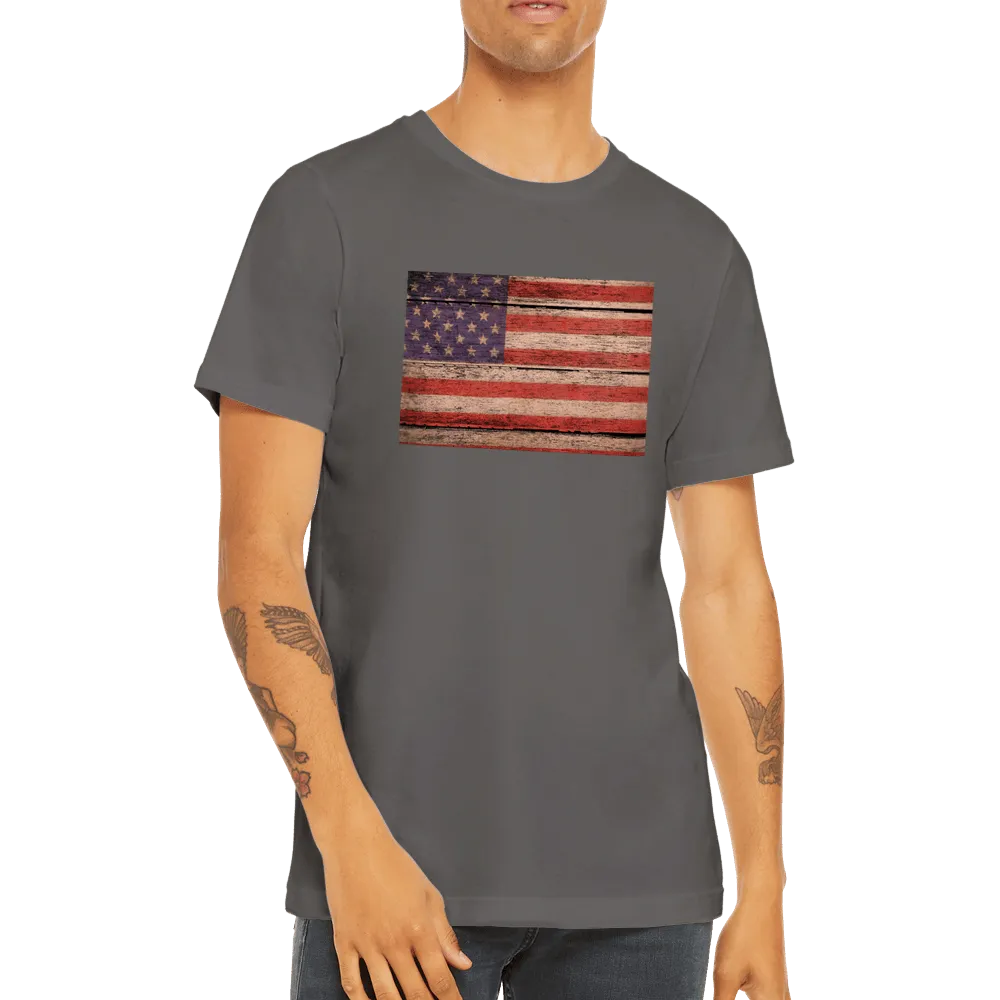 Men's Distressed USA T-shirt
