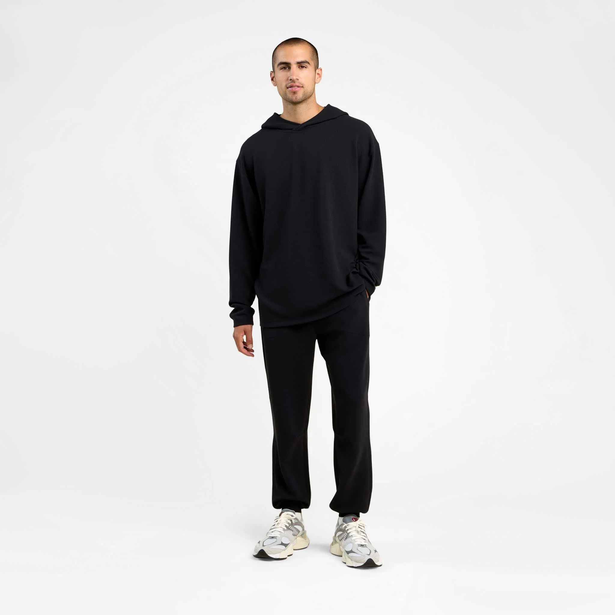 Men's Performance Waffle Hoodie | Black