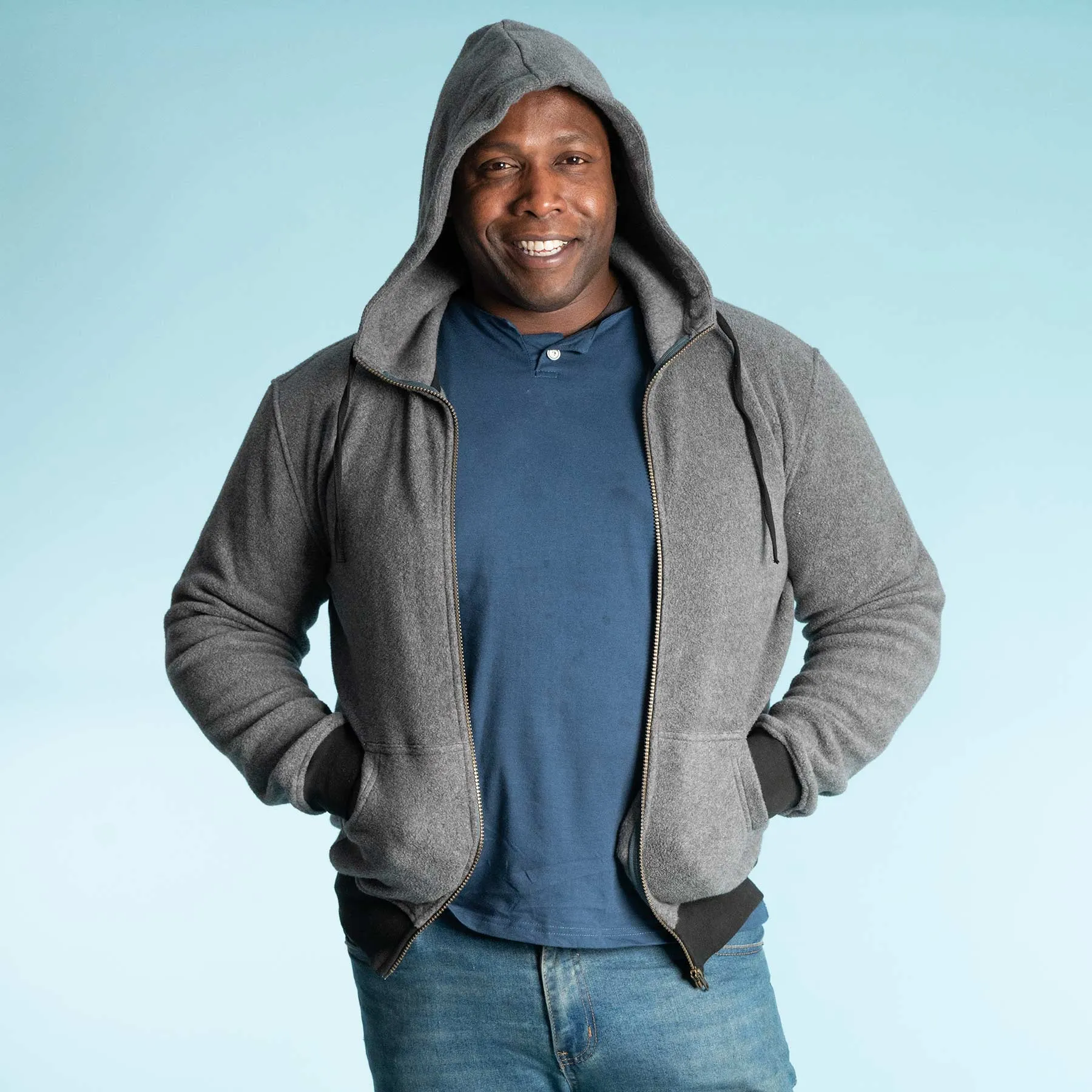 MONT TREMBLANT 100% Organic Cotton Fleece Hooded Zippered Sweatshirt (Unisex)