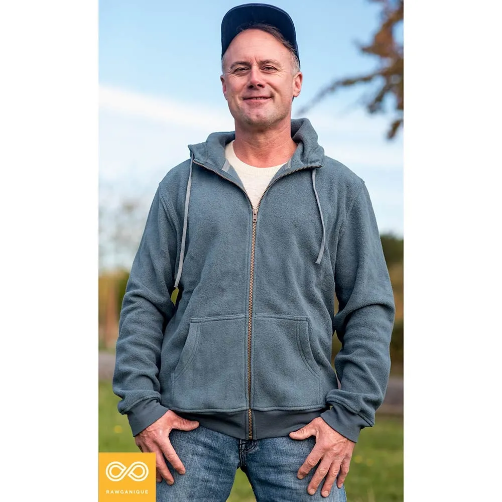 MONT TREMBLANT 100% Organic Cotton Fleece Hooded Zippered Sweatshirt (Unisex)