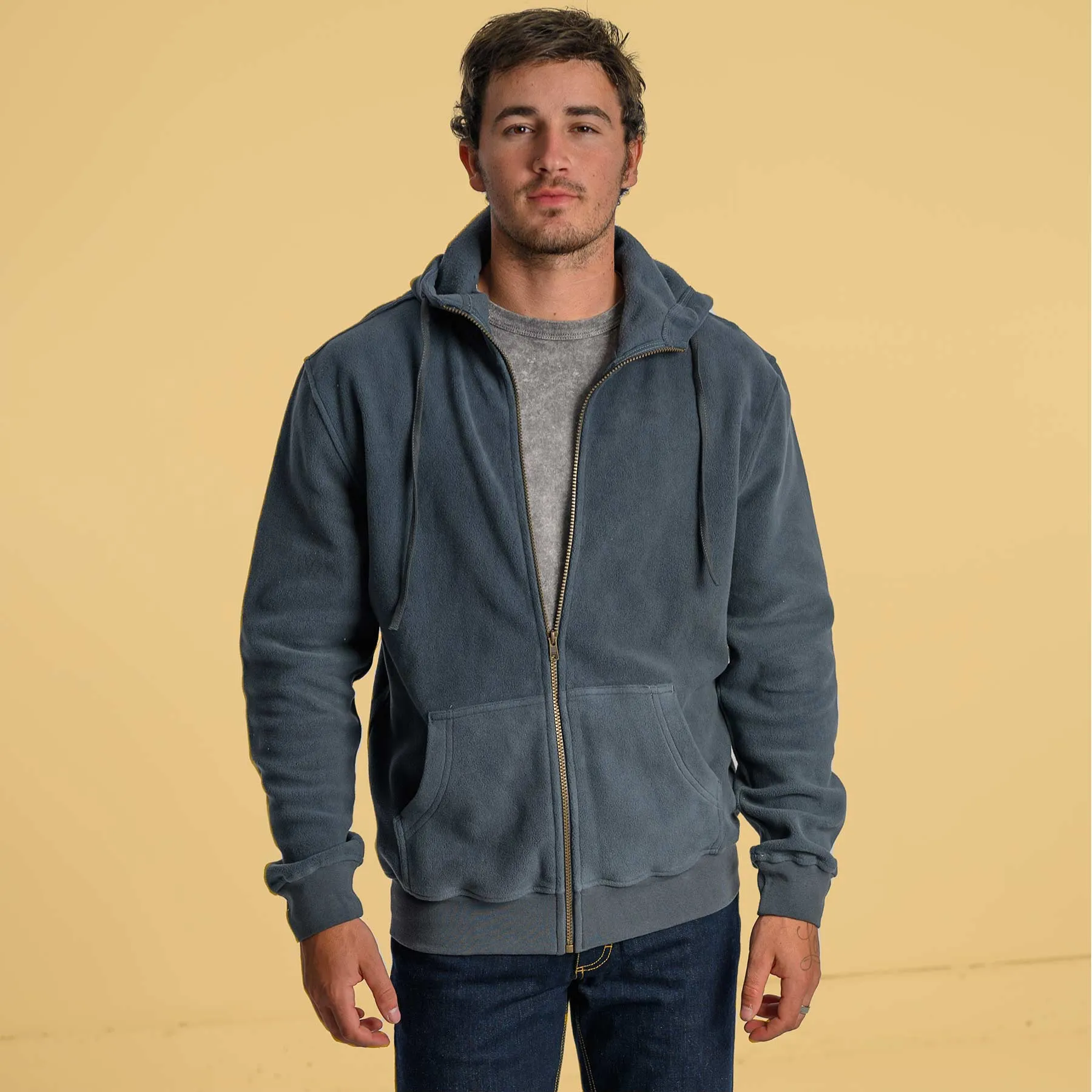 MONT TREMBLANT 100% Organic Cotton Fleece Hooded Zippered Sweatshirt (Unisex)