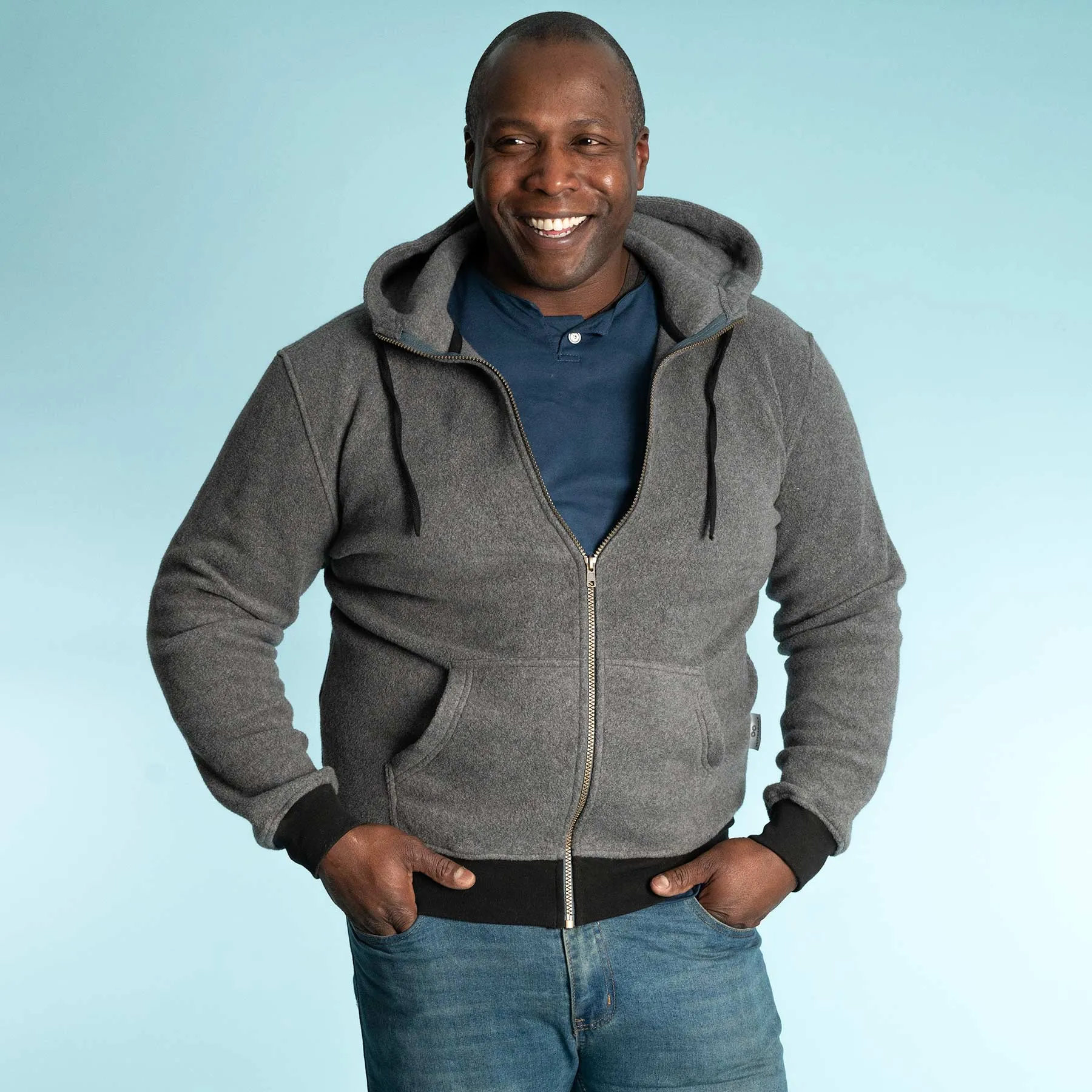 MONT TREMBLANT 100% Organic Cotton Fleece Hooded Zippered Sweatshirt (Unisex)