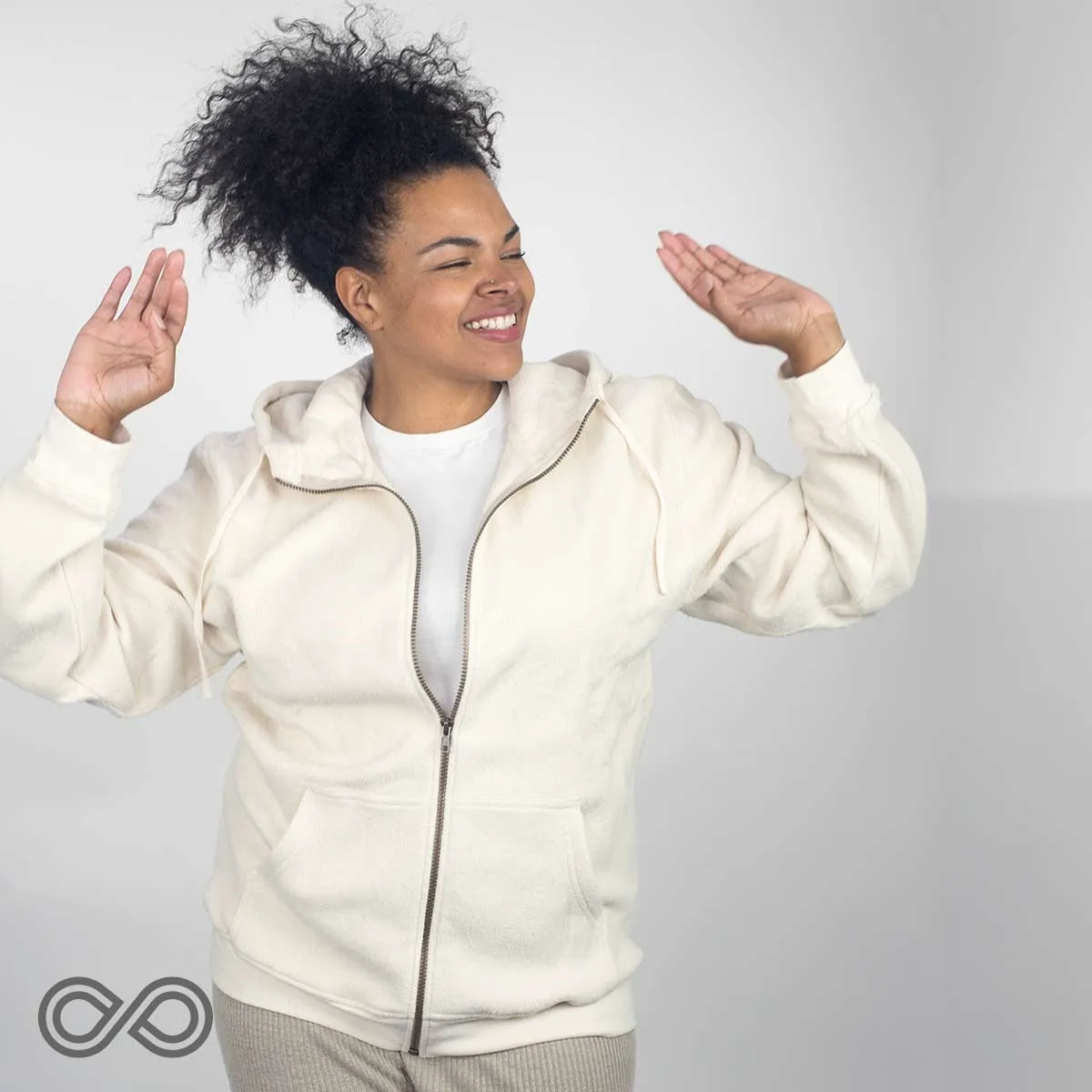 MONT TREMBLANT 100% Organic Cotton Fleece Hooded Zippered Sweatshirt (Unisex)