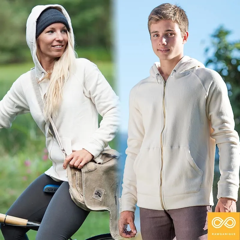 MONT TREMBLANT 100% Organic Cotton Fleece Hooded Zippered Sweatshirt (Unisex)
