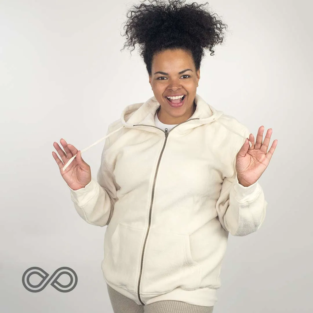 MONT TREMBLANT 100% Organic Cotton Fleece Hooded Zippered Sweatshirt (Unisex)