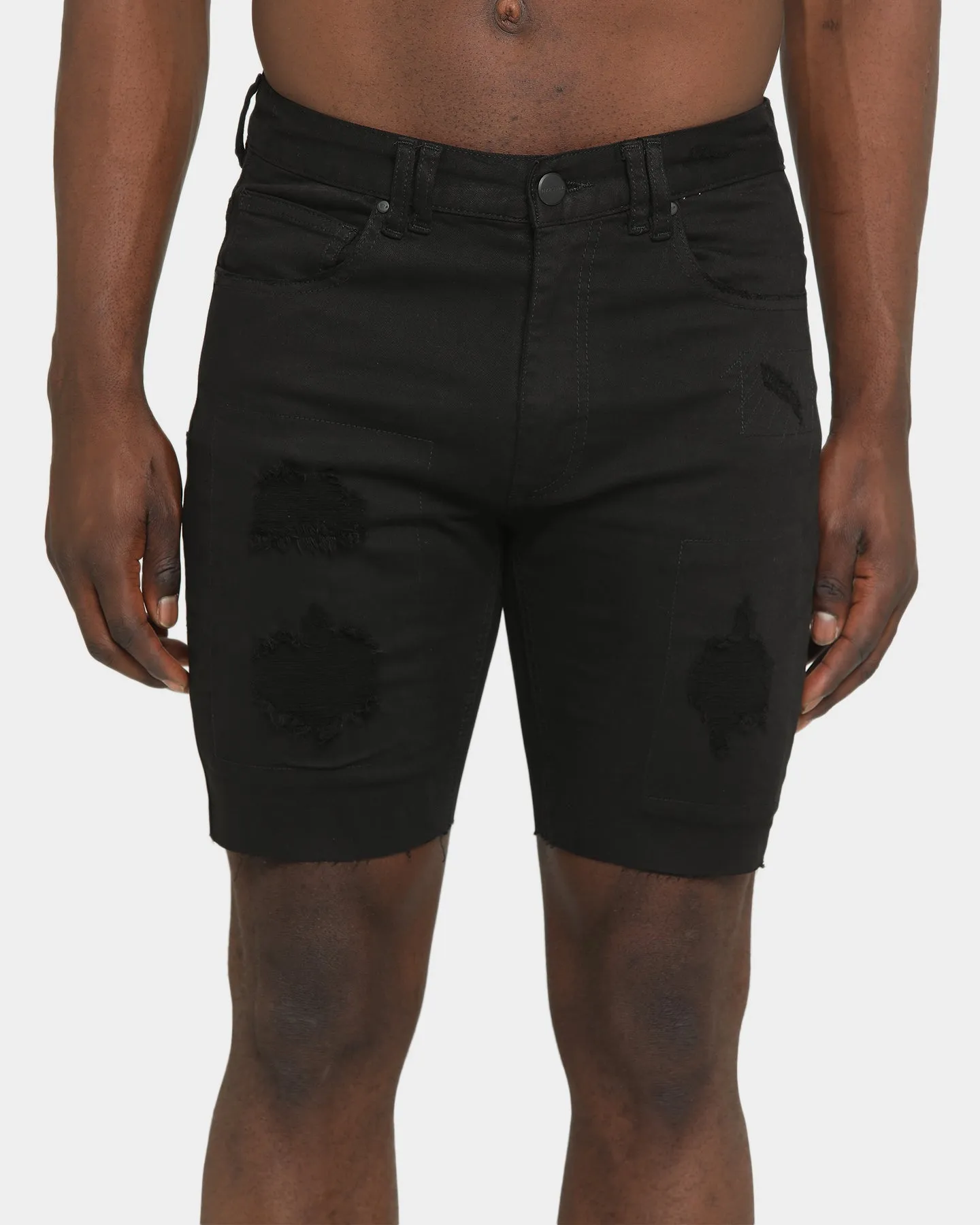 Nena And Pasadena Apocalypse Denim Shorts Black