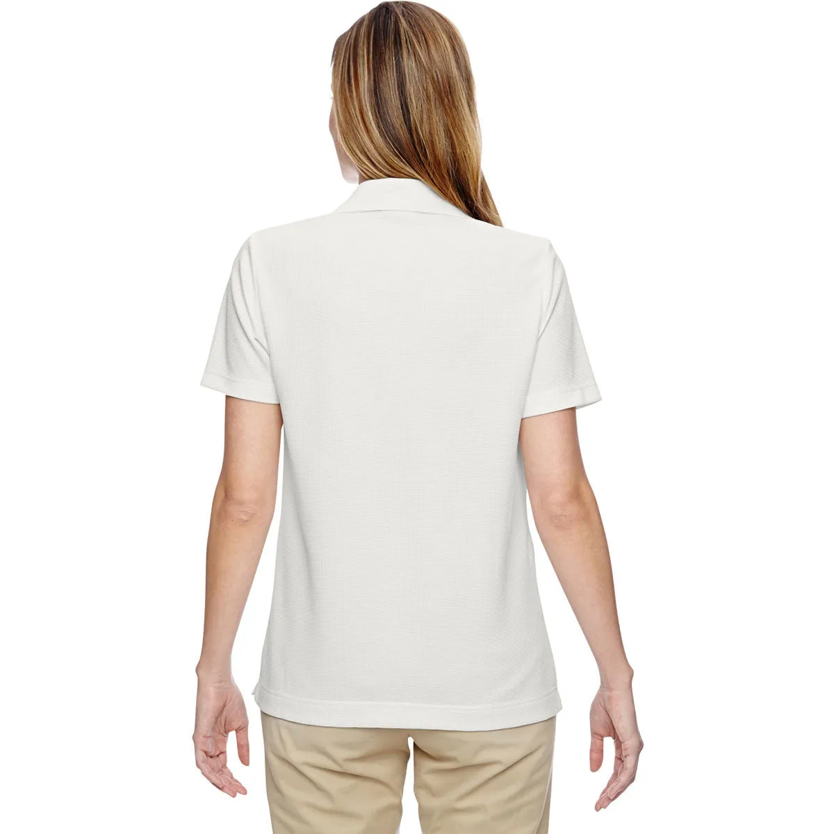 North End Women's Crystal Quartz Excursion Nomad Performance Waffle Polo