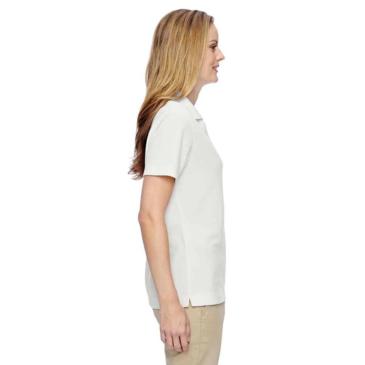 North End Women's Crystal Quartz Excursion Nomad Performance Waffle Polo