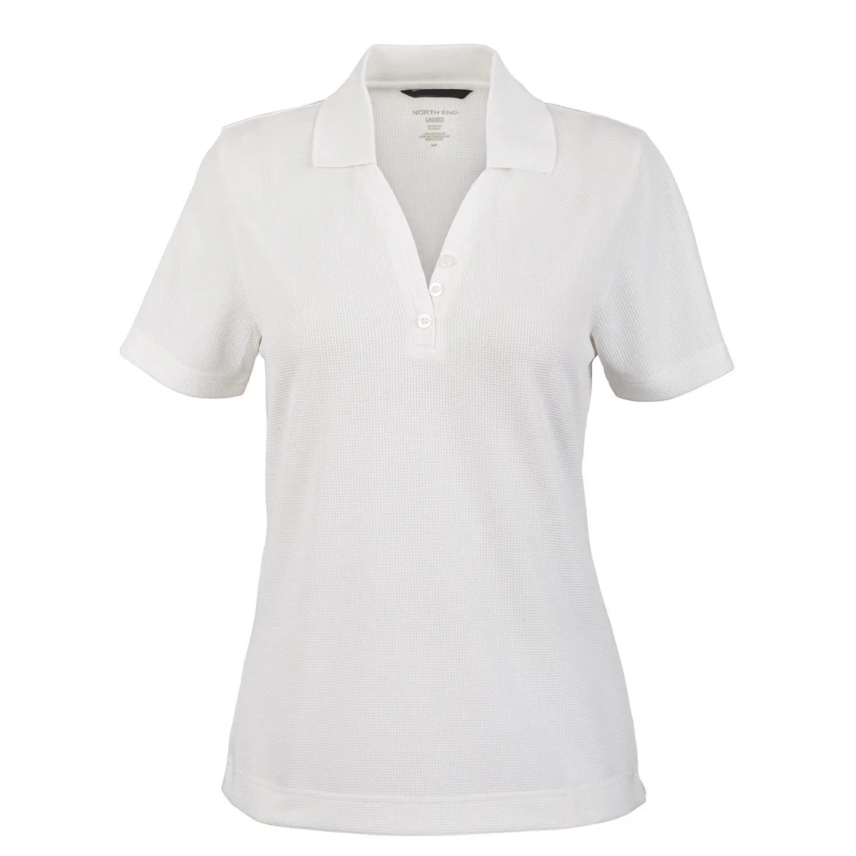 North End Women's Crystal Quartz Excursion Nomad Performance Waffle Polo