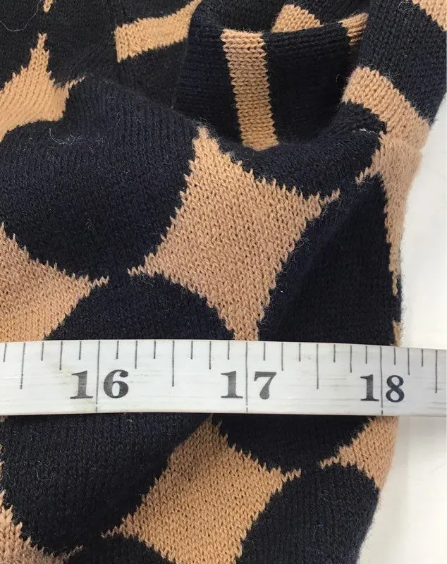 NWT Cable & Gauge Women's Brown Geometric Knitted Cardigan Sweater - Size XL
