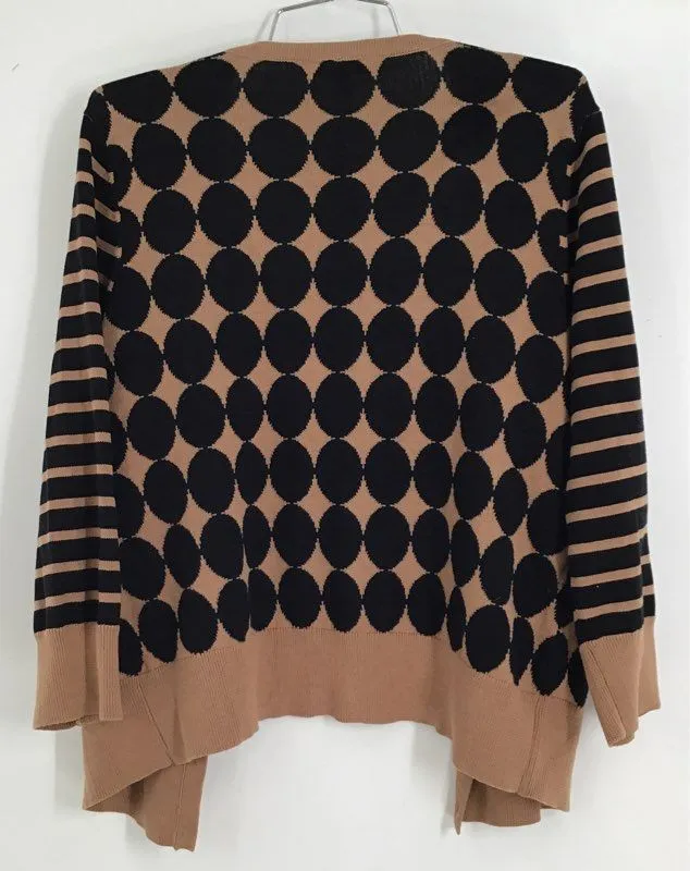 NWT Cable & Gauge Women's Brown Geometric Knitted Cardigan Sweater - Size XL