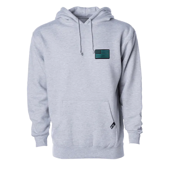 Old Glory Turquoise Hoodie
