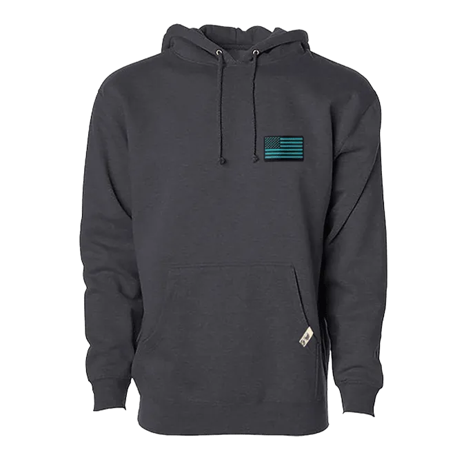 Old Glory Turquoise Hoodie
