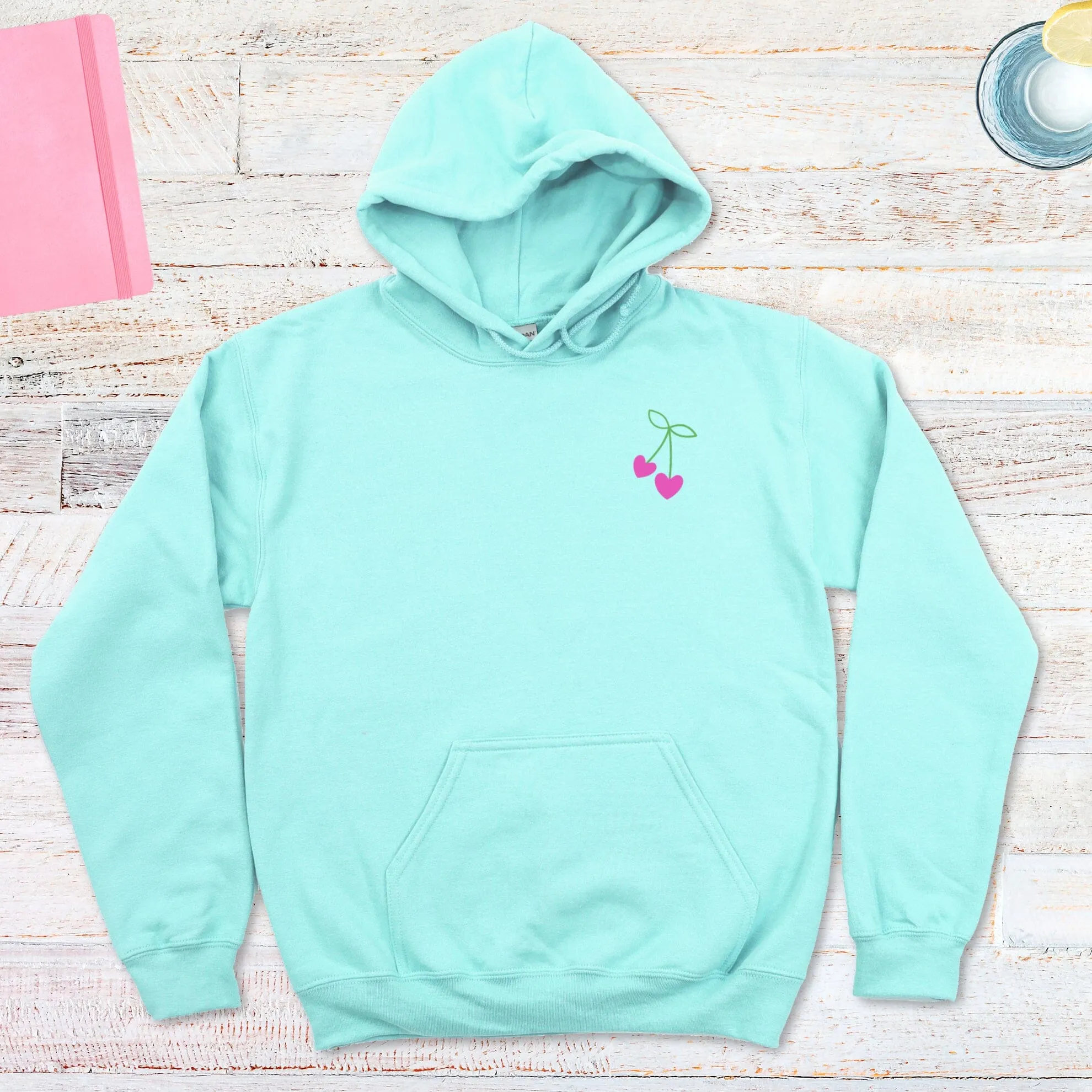 Peppermint Cherries Hooded Sweatshirt