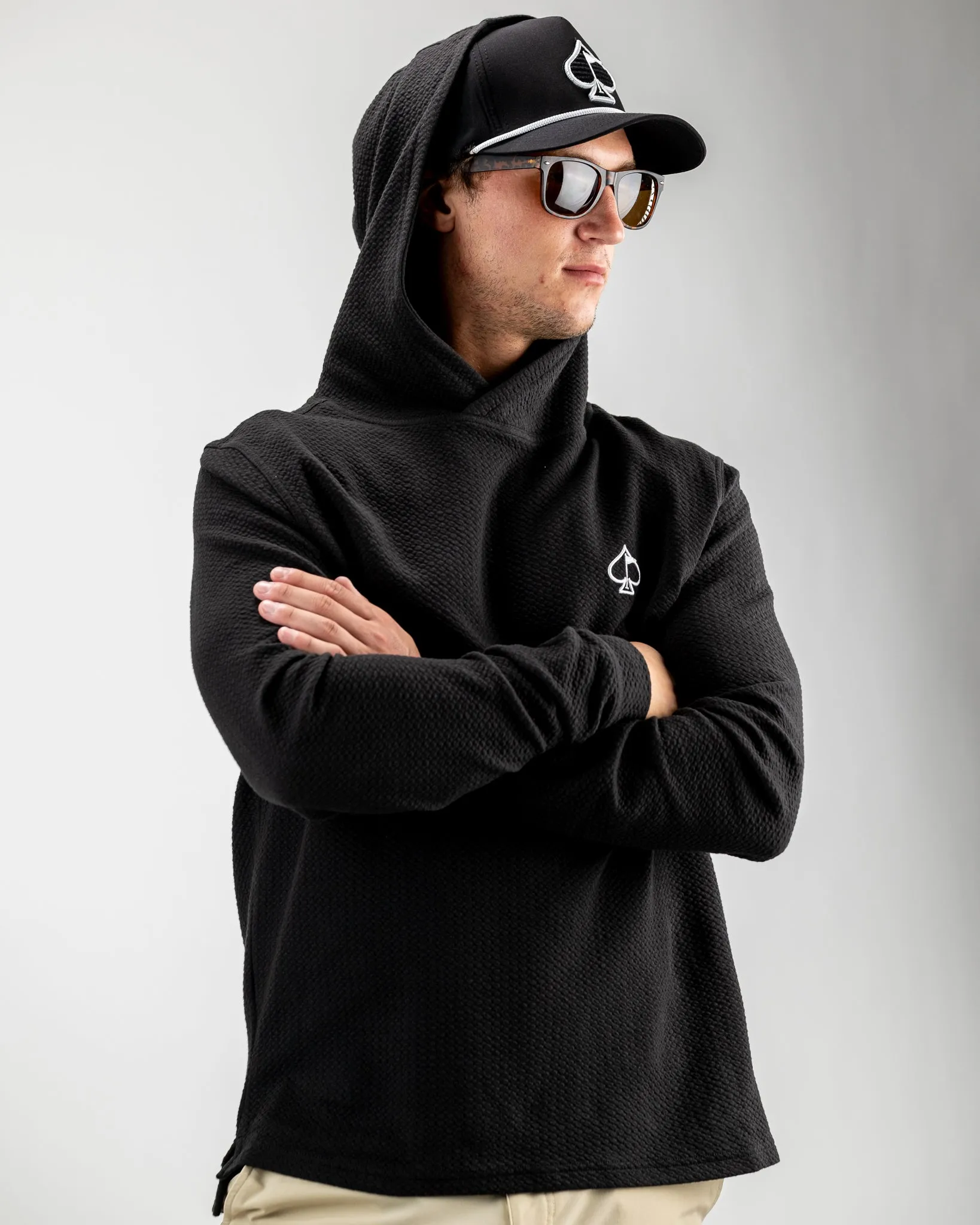 Player Preferred™ Waffle Knit Hoodie - Obsidian