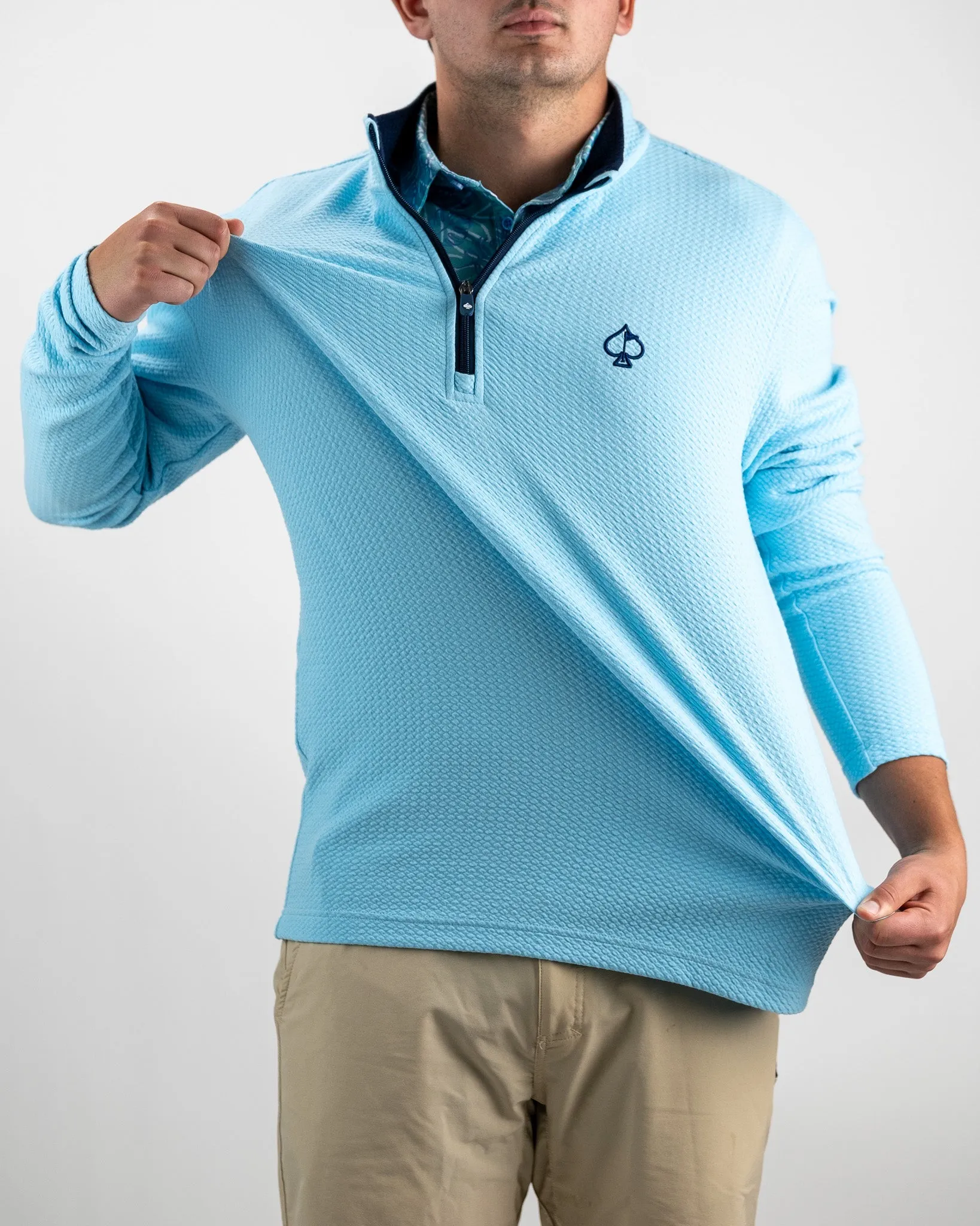 Player Preferred™ Waffle Knit Pullover - Sky Blue
