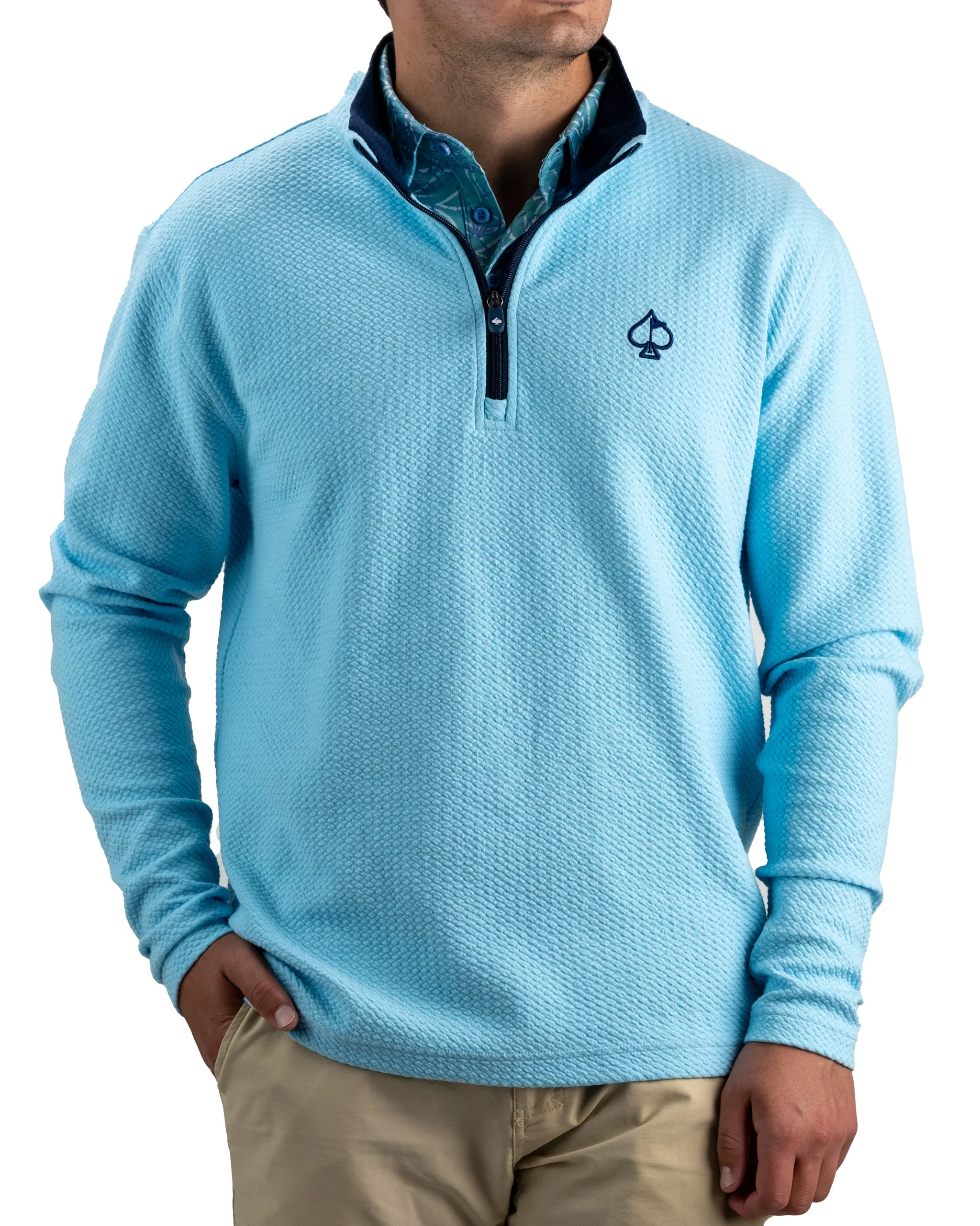 Player Preferred™ Waffle Knit Pullover - Sky Blue