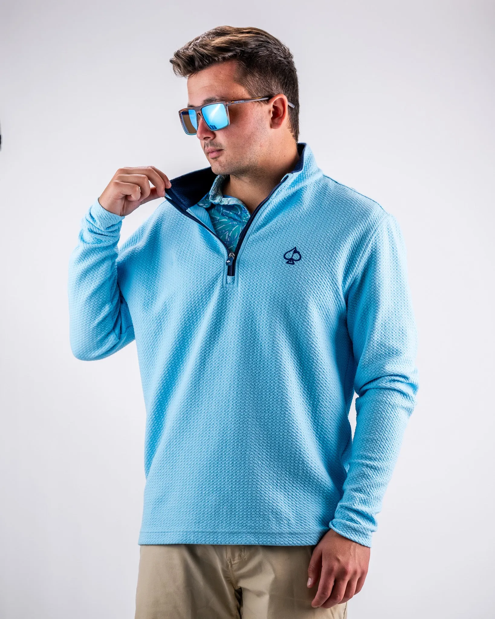 Player Preferred™ Waffle Knit Pullover - Sky Blue