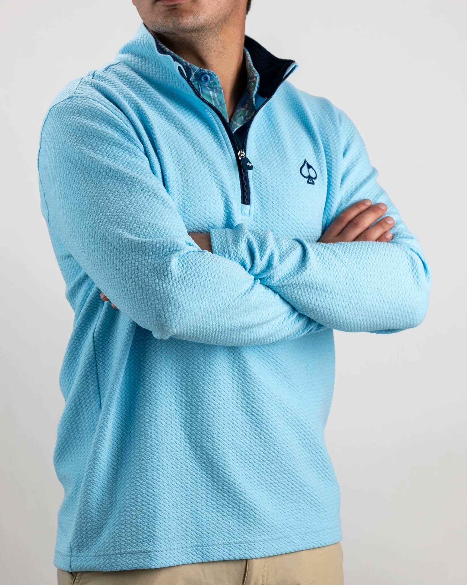 Player Preferred™ Waffle Knit Pullover - Sky Blue