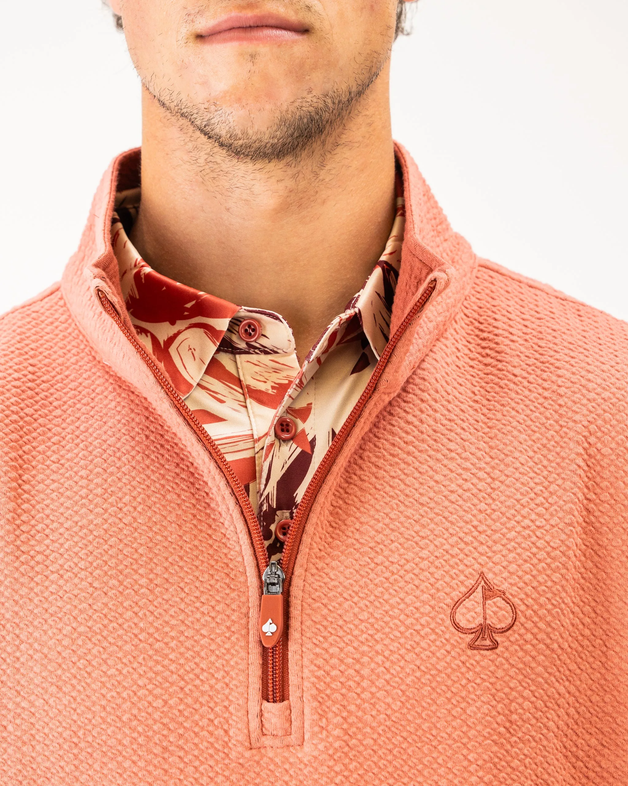 Player Preferred™ Waffle Knit Pullover - Terracotta