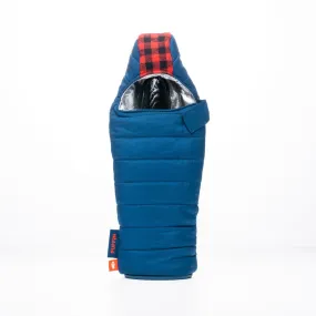 Puffin Beverage Sailor Blue Sleeping Bag Bottle Koozie