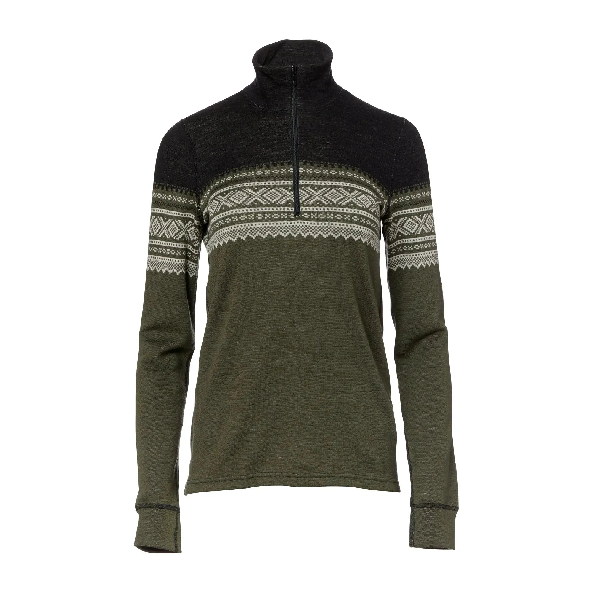 Pullover DesignWool Marius Mock Neck Zip nordmarka Frauen