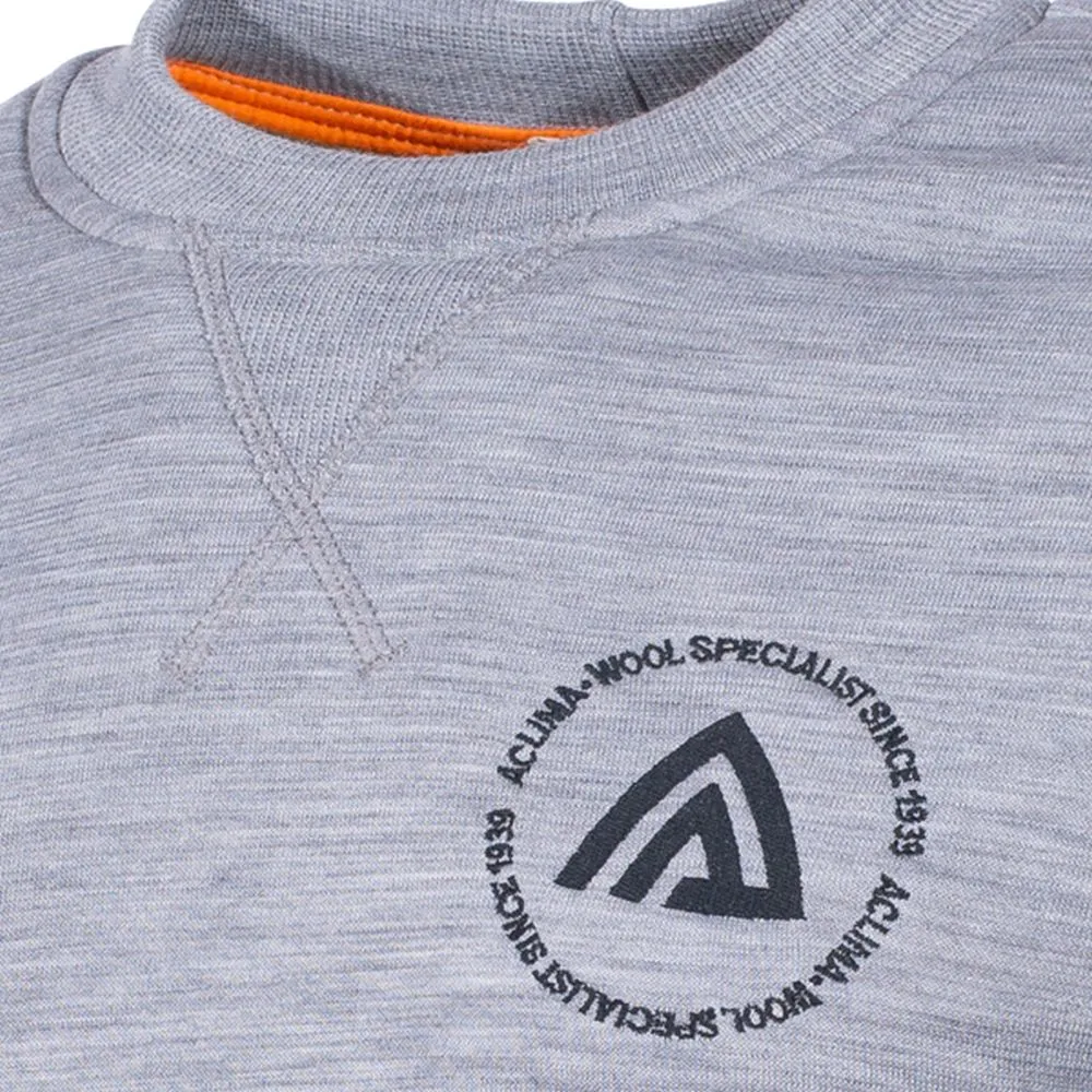 Pullover FleeceWool Crew Neck gray melange