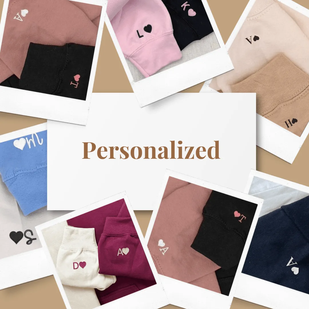 "Bonnie & Clyde" Matching Couple Hoodies - Personalized Embroidered Hoodies For Couples