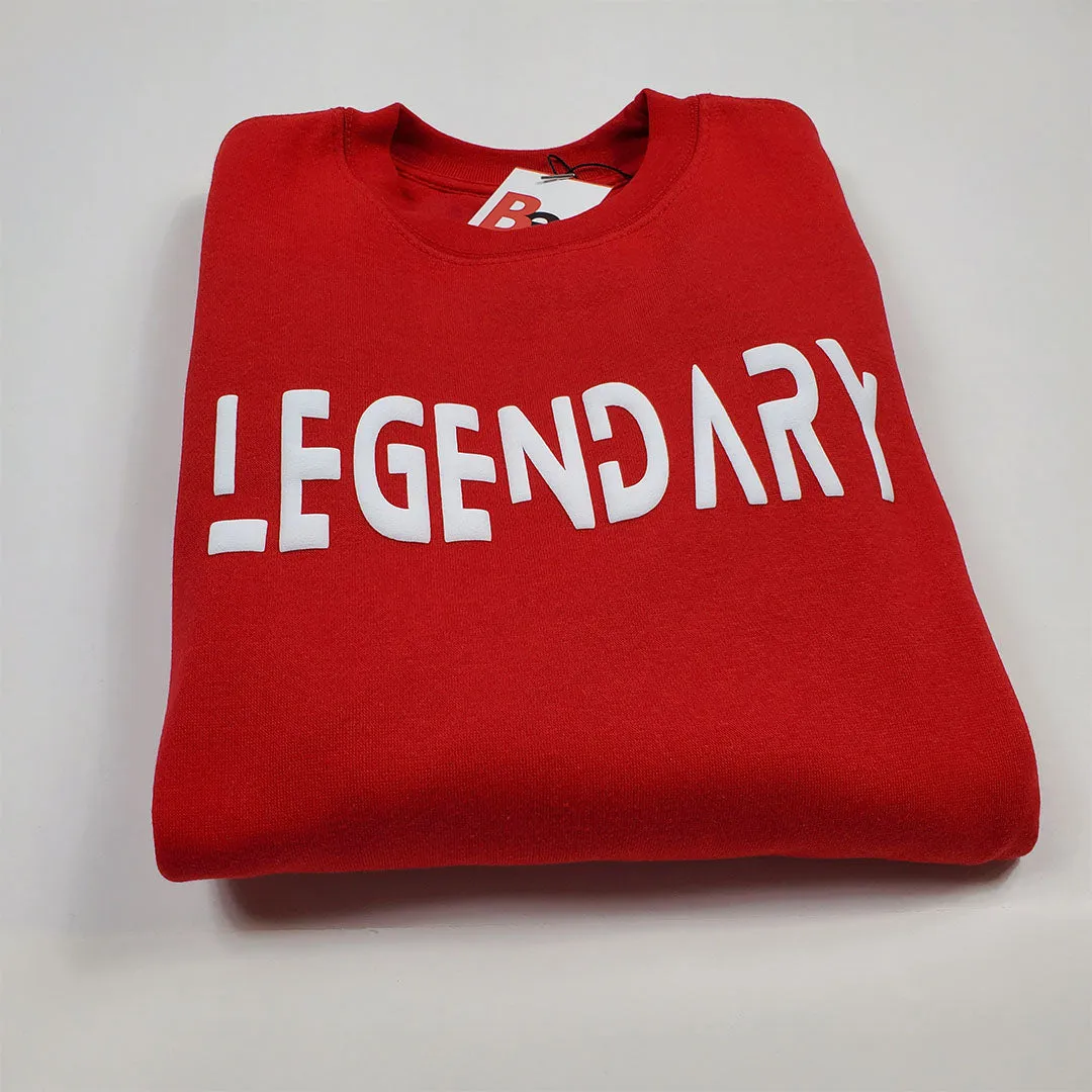 RED LEGENDARY PREMIUM PUFF MANTRA SWEATSHIRT (UNISEX)