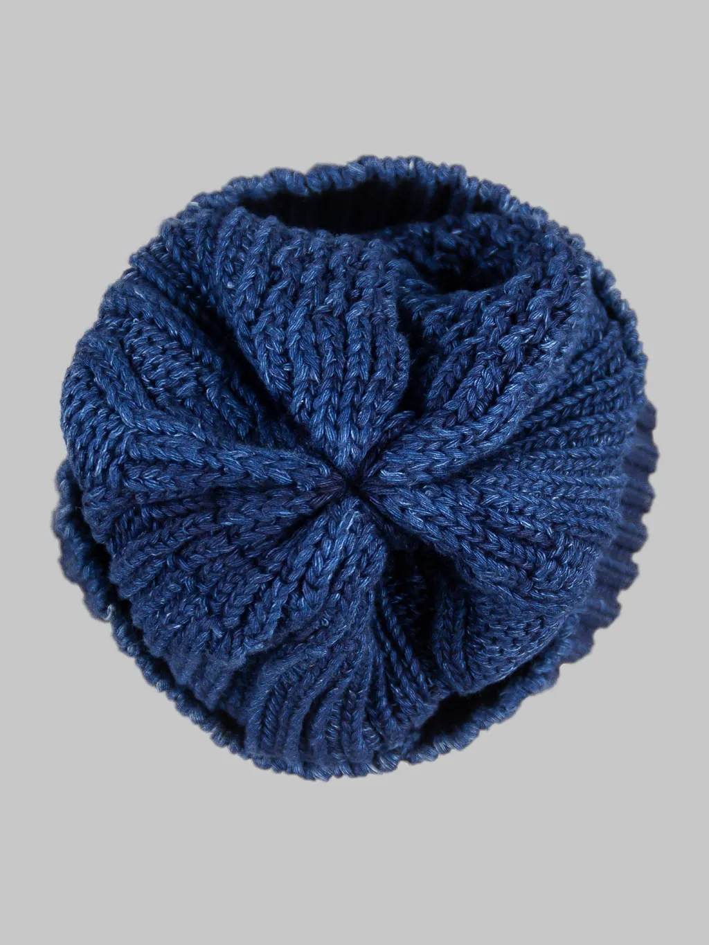 Rototo Aran Cable Indigo Watch Cap Dark Denim