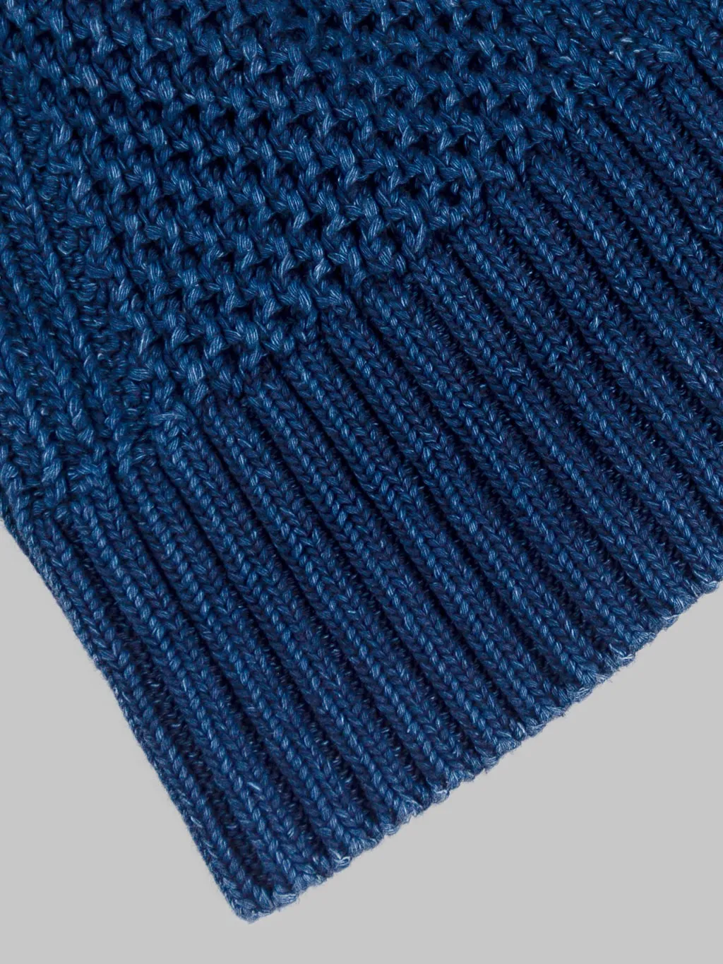 Rototo Aran Cable Indigo Watch Cap Dark Denim
