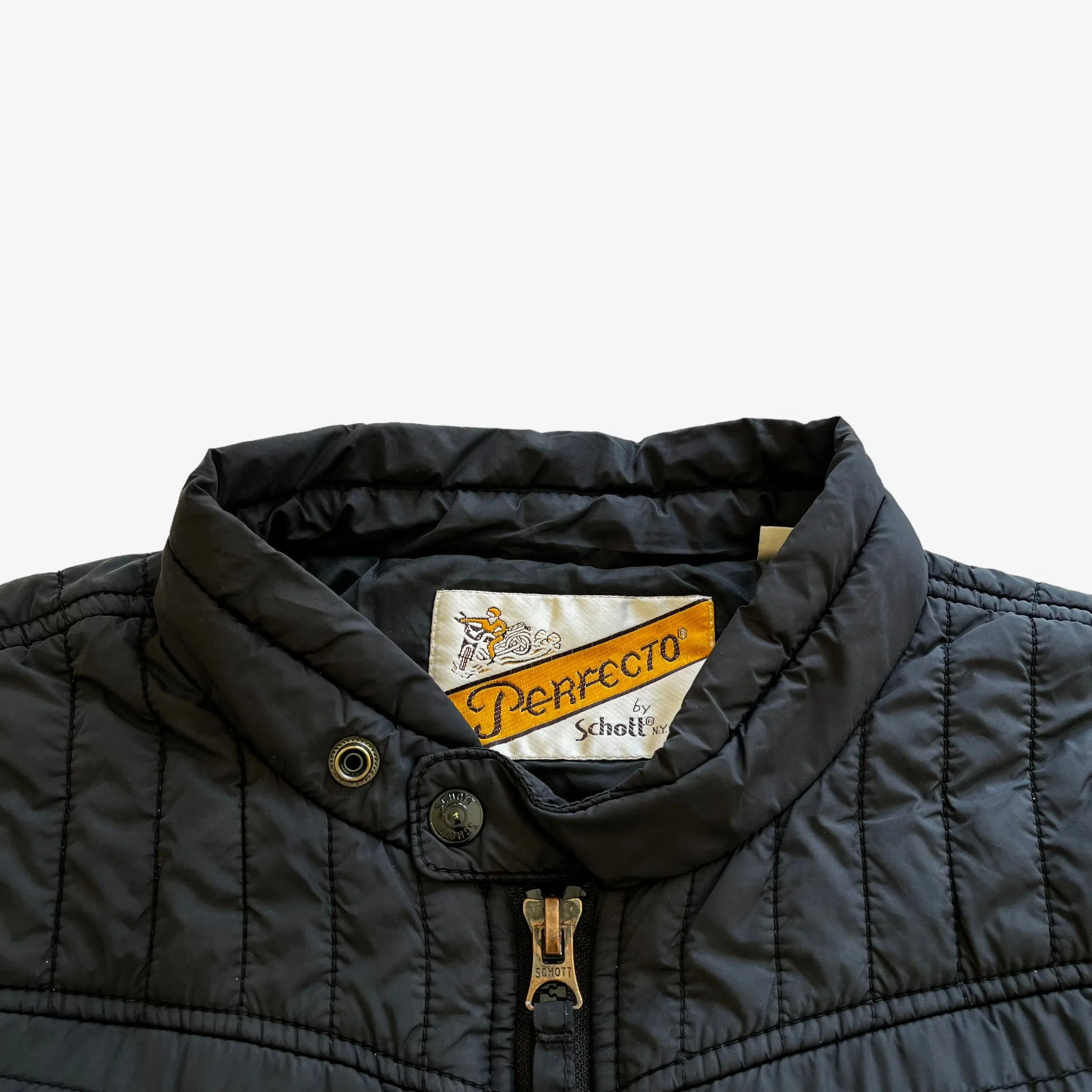 Schott Perfecto Quilted Puffer Jacket