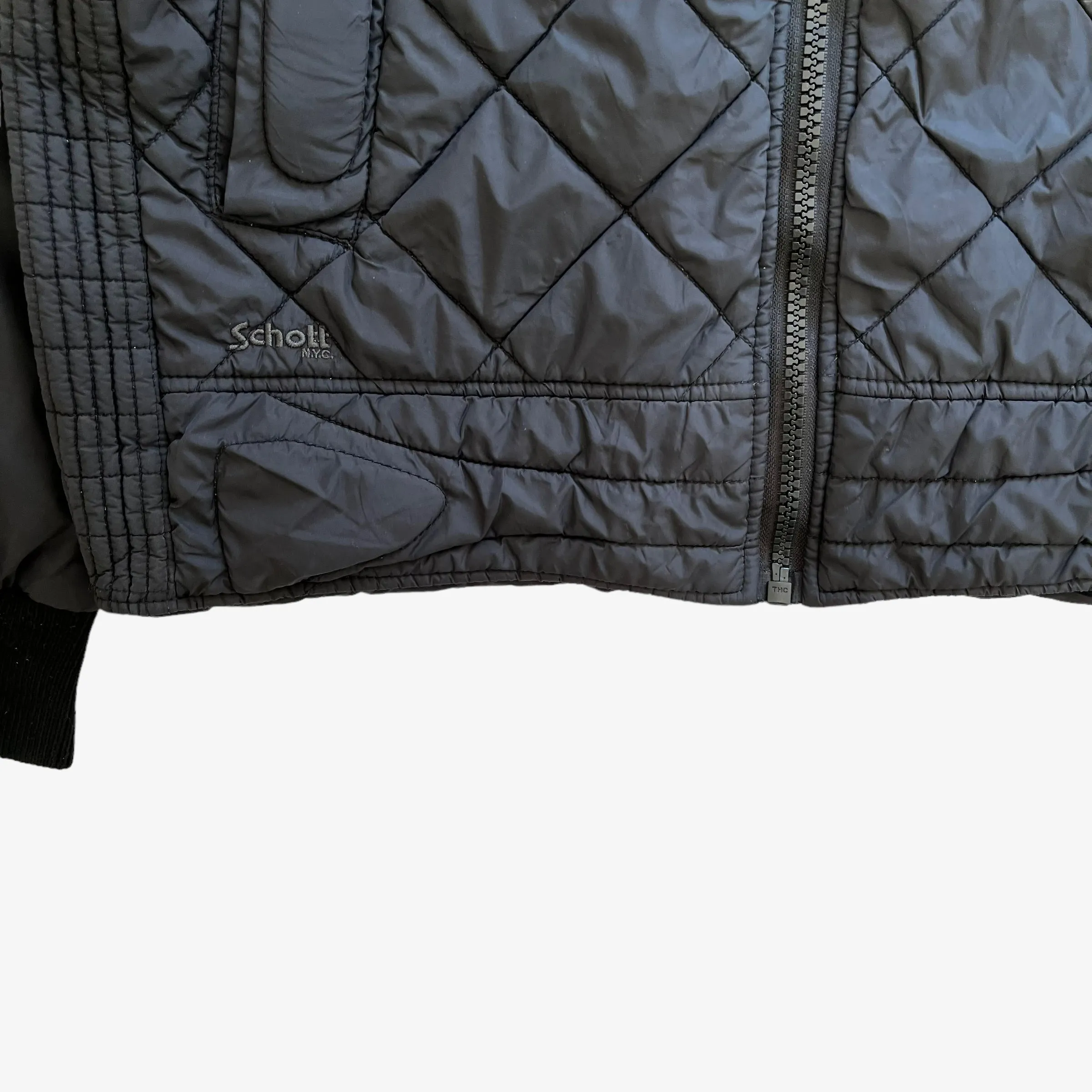 Schott Perfecto Quilted Puffer Jacket