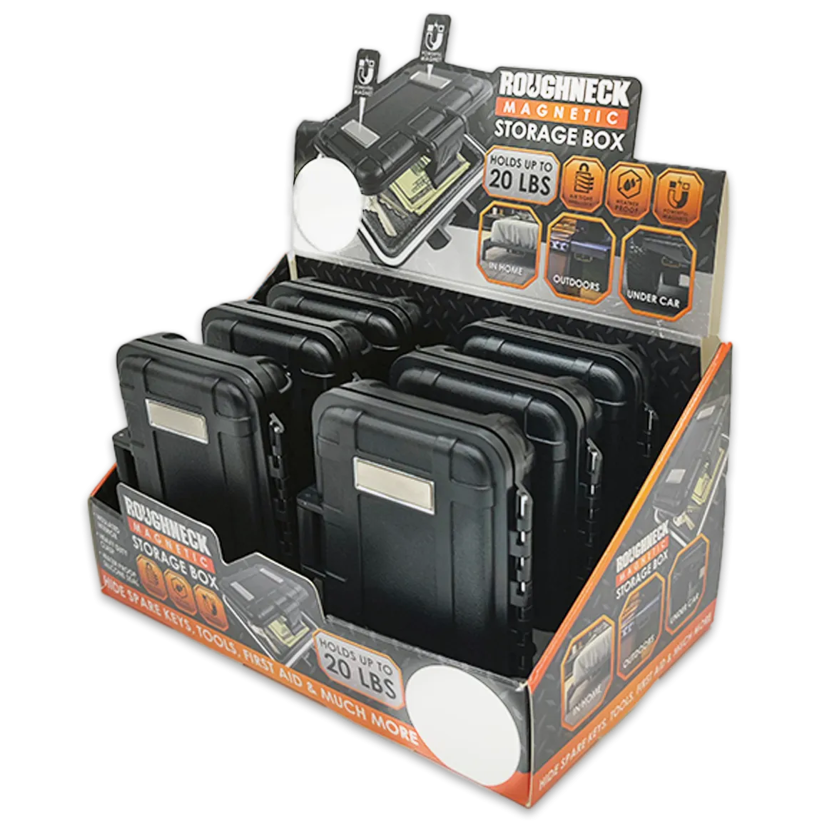 Smell Proof Magnetic Storage Box - 6 Pieces Per Retail Ready Display 24346