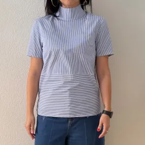 Striped Short Sleeve Shirt - Rika Studios