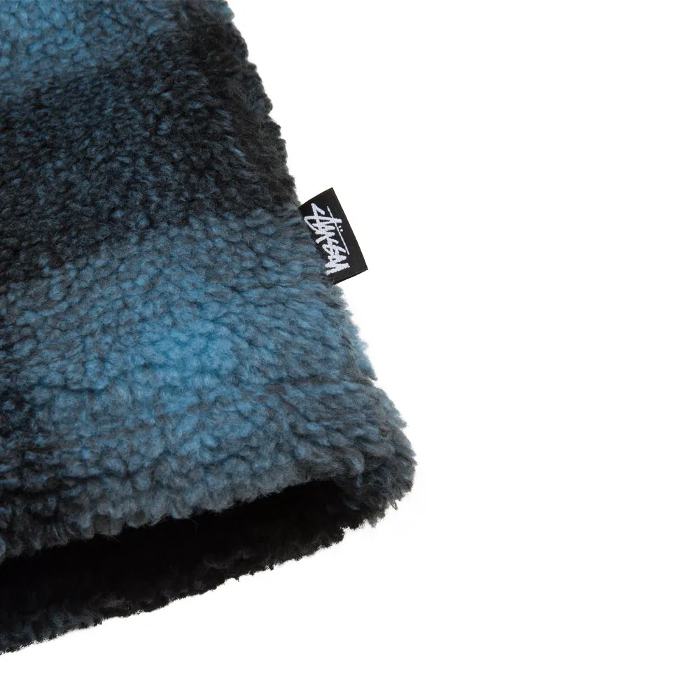 STÜSSY SHADOW PLAID SHERPA ZIP SHIRT // BLUE