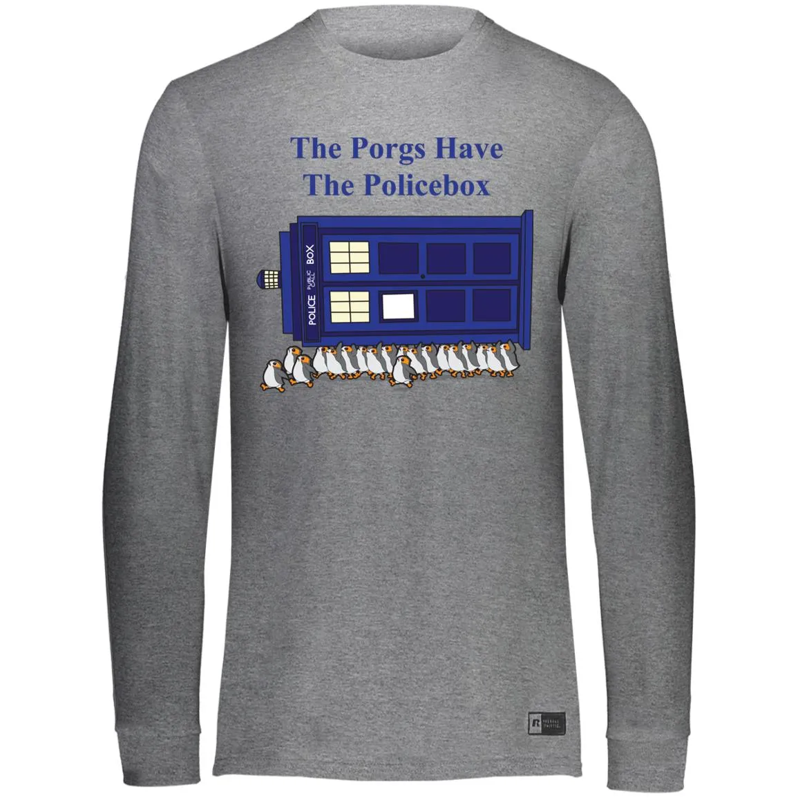The Porgs have the Police Box Unisex Long Sleeve T-Shirt