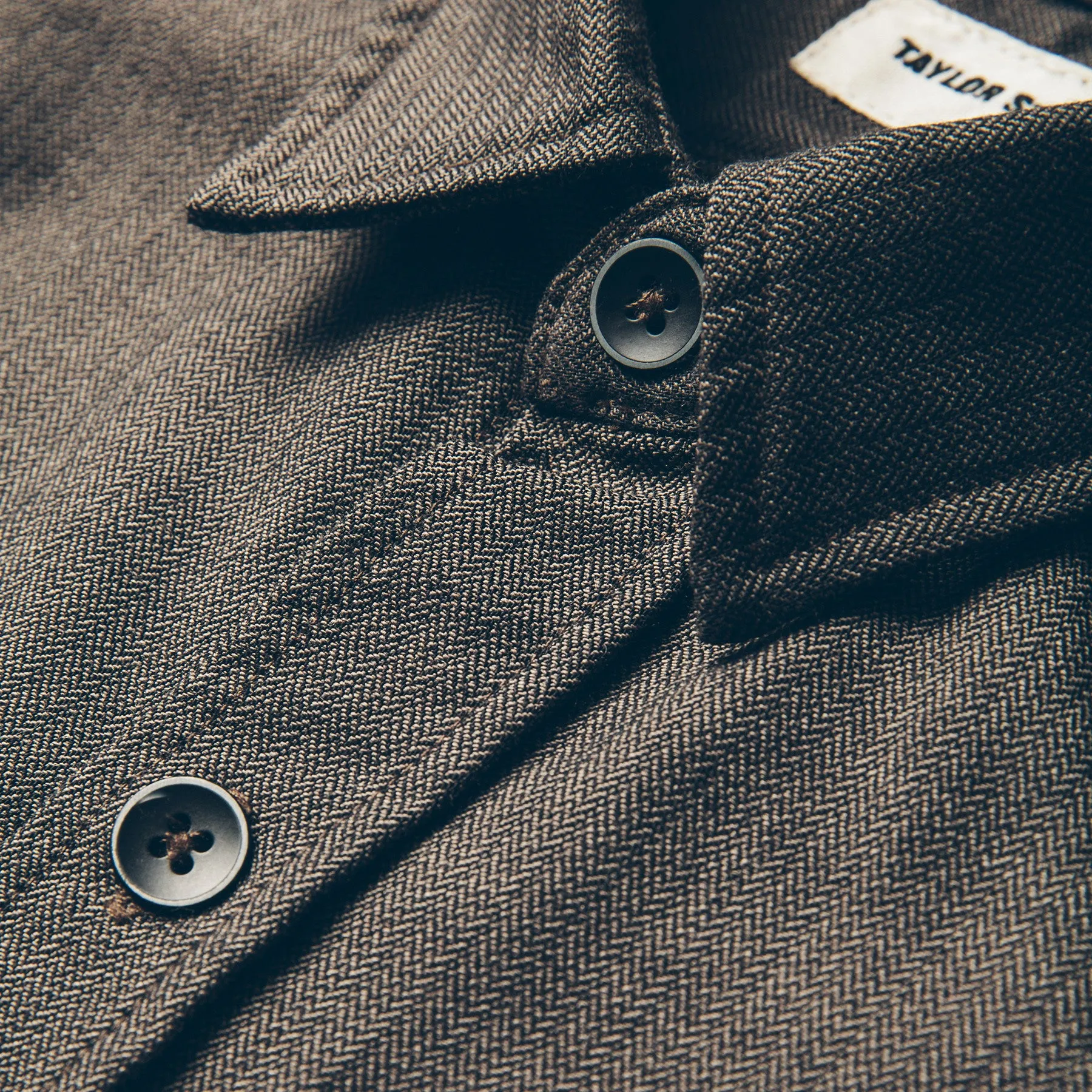 The Utility Shirt in Moss Merino 4S Herringbone