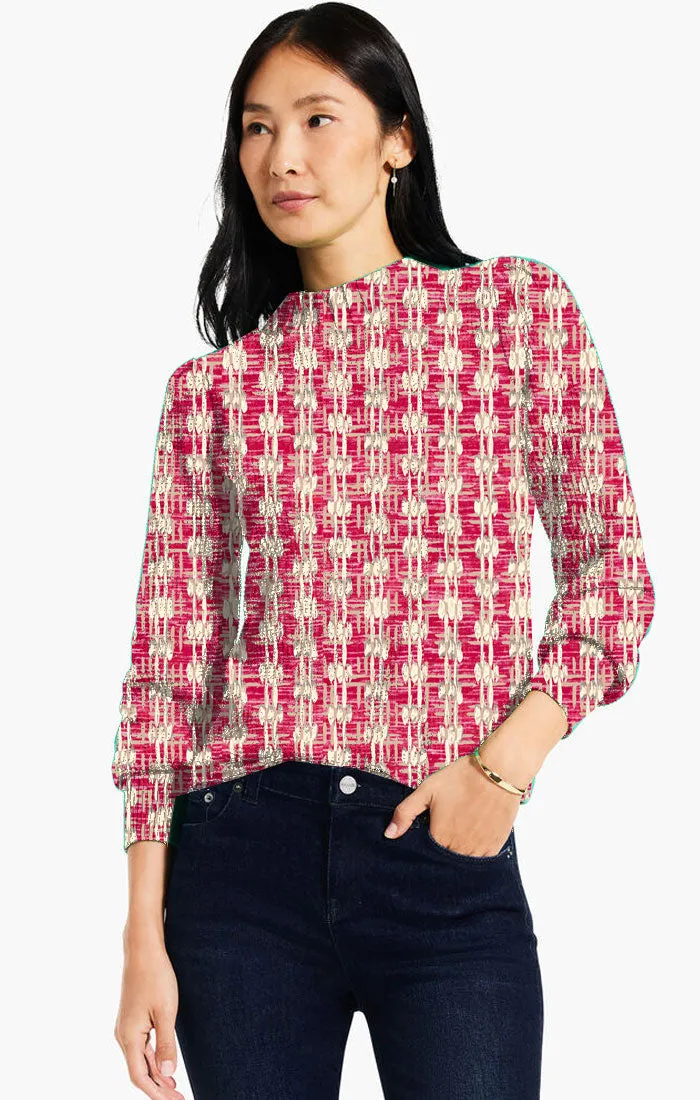 WAFFLE STITCH STAMP SWEATER